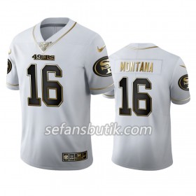 San Francisco 49ers Tröjor Joe Montana 16 Nike Vit Golden Edition - Herr